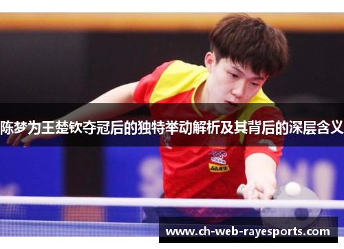 陈梦为王楚钦夺冠后的独特举动解析及其背后的深层含义