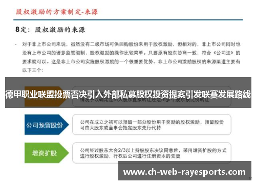 德甲职业联盟投票否决引入外部私募股权投资提案引发联赛发展路线 德甲职业联盟投票否决引入外部私募股权投资提案引发联赛发展路线